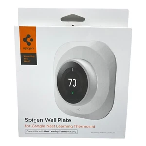 Spigen Wall Plate for Google Nest Learning Thermostat ONLY Matte White - Picture 1 of 3