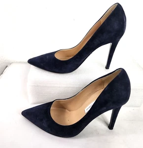Diane Von Furstenberg Heels Shoes Suede Leather Pointed Toe Pumps Sz 5.5 Italy - Picture 1 of 12