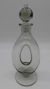 Botella Decantadora Decantadora Vintage MCM Holmegaard Pellizcado Soplado Vidrio de Humo Tapón 2 - Imagen 1 de 12