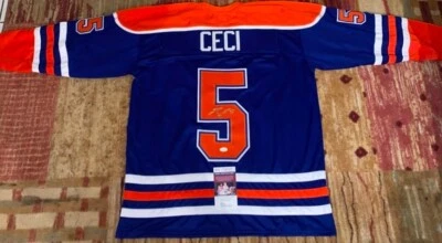 Cody Ceci Signed Autographed Custom Jersey Edmonton Oilers JSA - Image 1 of 2