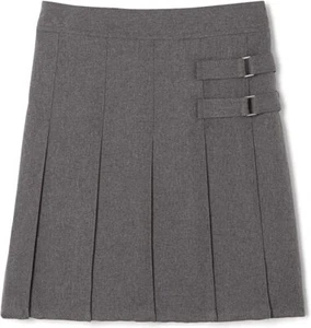 Girls Gray Skort X9103 Two Tab Scooter French Toast School Uniform Sizes 4 to 20 - Picture 1 of 7