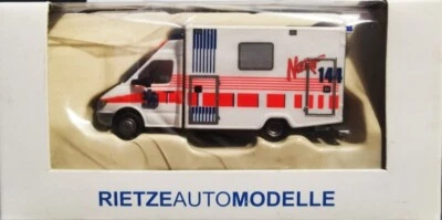 RIETZE 61522 Mercedes Benz Sprinter Ambulanza "NOTRUF 144" - scala H0 - Immagine 1 di 4