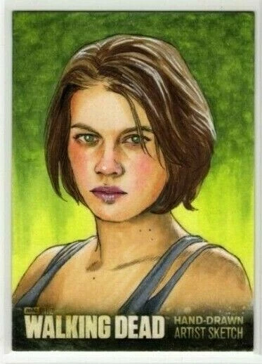 2014 Walking Dead Series 3 Gabby Untermayerova Sketch Card LAUREN COHAN MAGGIE - Image 1 of 1