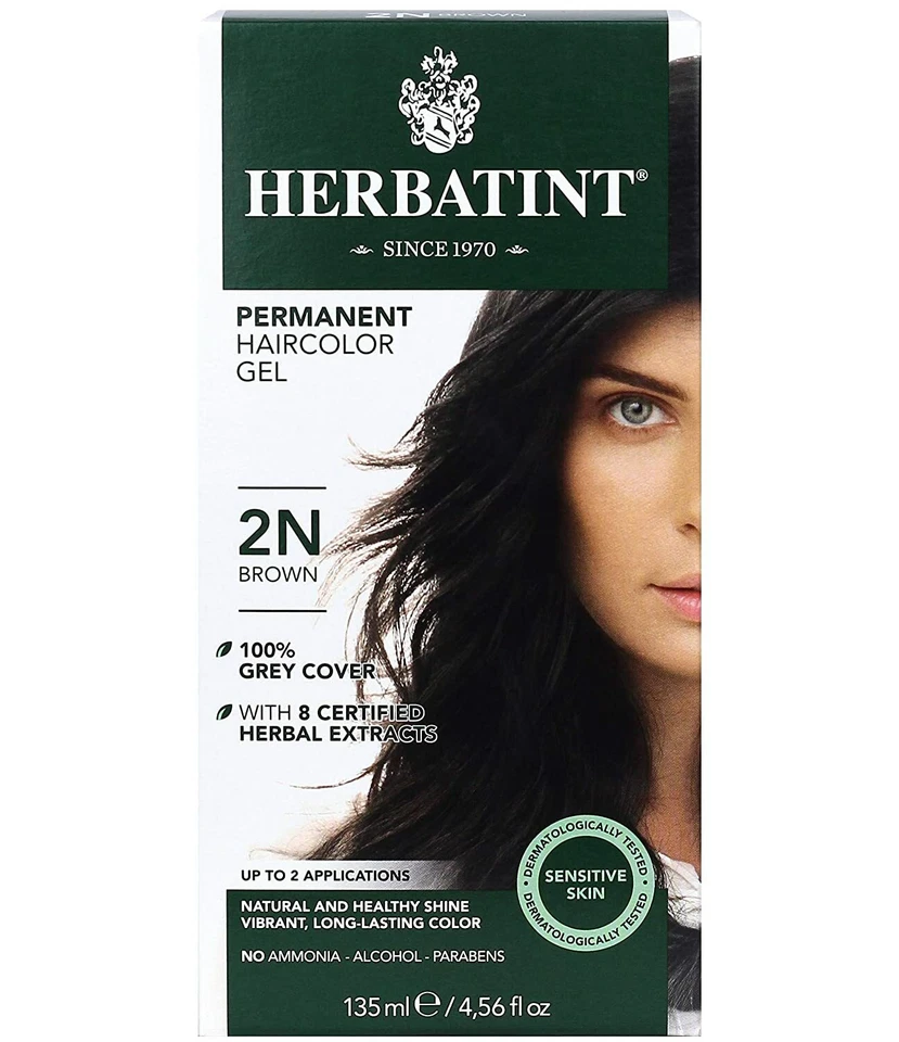Herbatint Permanent Herbal Hair Color Gel 4.56 Ounce, 2N Brown - Image 1 of 4