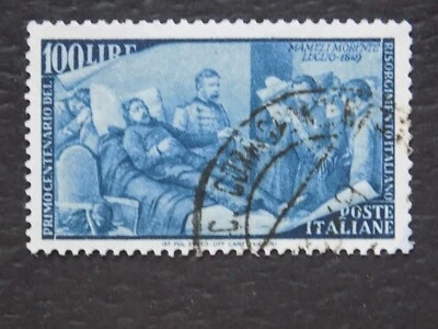 (1) USED ITALIAN COMM. stamp-SCOTT# 506-DEATH OF MAMELI - Image 1 of 2