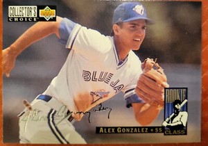 1994 UD Collectors Choice Baseball Silver Signature Alex Gonzalez Rookie Class