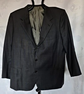 CHAQUETA VINTAGE AUTÉNTICA ITALIA BRIONI LANA GRIS SÓLIDA BLAZER HOMBRE-US46/EU56 - Imagen 1 de 7