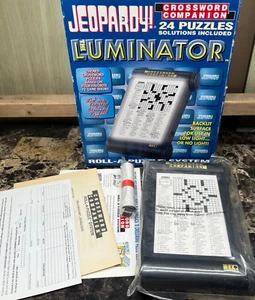 Jeopardy! The Luminator Crossword Companion Roll-A-Puzzle W/ 24 Puzzles NEW - Picture 1 of 6