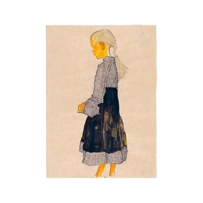 Egon Schiele, Oesterreichisches Maderl, 1910, Canvas Print, 18" x 24" + Border Foto 1 de 4