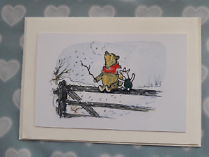 Christmas Card Winnie The Pooh Piglet And Pooh