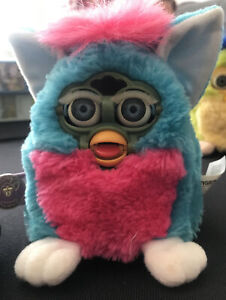 Vintage Original Furby 1999 Blue & Pink Fully Working Great Condition