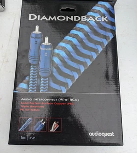 AudioQuest Diamondback RCA Audio Interconnect 1 Meter - Picture 1 of 3