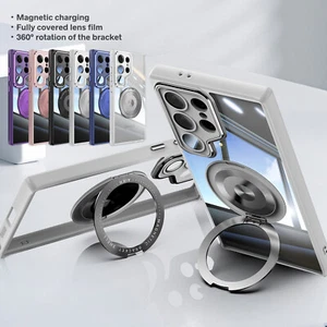 For Samsung Galaxy S24 S23 Ultra Ring Stand MagSafe Magnetic Case Len Protector - Picture 1 of 26