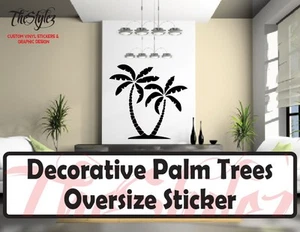 Decorative Palm Trees Oversize Wall Vinyl Sticker - Bild 1 von 4