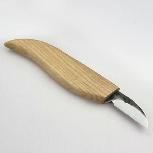 Handgeschmiedetes kleines Tranchiermesser - 52100 Stahl, Eschengriff, zum feinen Schnitzen - Bild 1 von 10