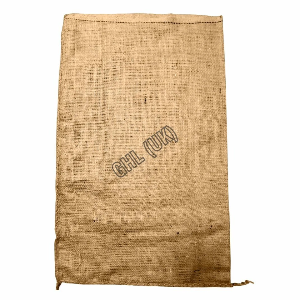 Hessian Potato Sack Easy Carry 12" x 17" 5kg Half Size Vegetable Storage Bag - Image 1 of 1