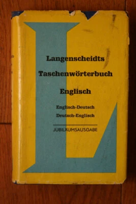 Langenscheidts Taschenworterbuch Englisch Deutsch Dictionary HC/DJ 1957  - Image 1 of 4
