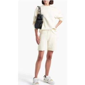 HELMUT LANG Women's Printed French-cotton terry shorts Custard XXS NWT 210 - Picture 1 of 6
