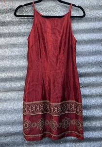 Mini vestido rojo satinado de la década de 1990 capricho capricho brujo vampiro romántico 9/10 - Imagen 1 de 9