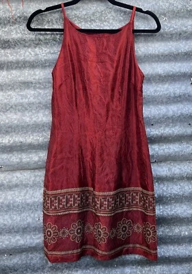 Mini vestido rojo satinado de la década de 1990 capricho capricho brujo vampiro romántico 9/10 Foto 1 de 4