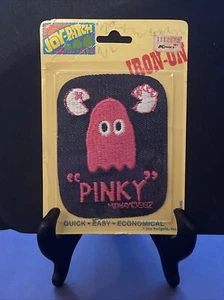 Vintage Joy Patch Pinky Ghost Pac Man Embroidered Iron-On MIP - Picture 1 of 3