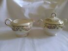 Crown Potteries GARLAND Cream and Sugar Bowl with Lid 1952 Made in USA