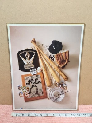 VTG Whitey Ford AUTOGRAPHED Photo Print 11x14 Yankees "DiMag" ESTATE Collection - Image 1 of 3