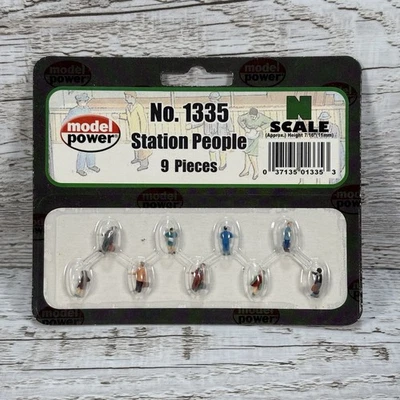 Model Power No 1335 Station People 9 Pieces Mini Figures N Scale - Image 1 of 3