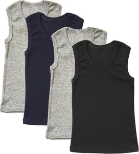 Boys' Cotton Tank Top Undershirt 18-24 Months, Ribbed Gngb (4-pack) - Picture 1 of 4