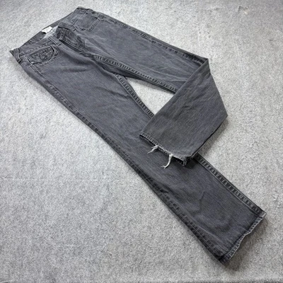 True Religion Ricky Straight Leg Jeans Men 30 x 34 Gray Charcoal Wash - Image 1 of 4