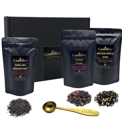 Luxury Loose Leaf Tea Gift Box - 3 Premium Blends with Tea Spoon - Perfect Gift - Image 1 of 4