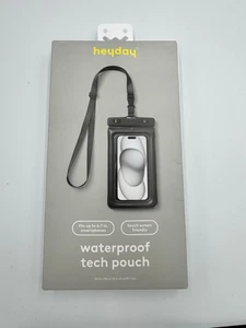 LOT OF 12 Heyday waterproof tech pouches NIB Black/w/ Lanyard 4 7/8in x 9 1/8 in - Picture 1 of 7