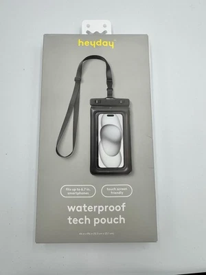 LOT OF 12 Heyday waterproof tech pouches NIB Black/w/ Lanyard 4 7/8in x 9 1/8 in - Image 1 of 4