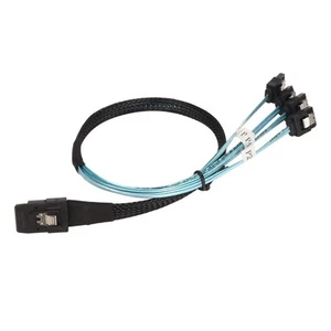 Mini SAS To 4 Cable 7Pin 12Gbps Tinplated Copper Gold Plated Contactor S FY - Afbeelding 1 van 28