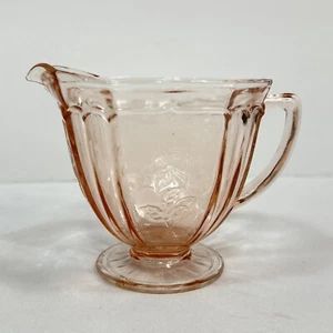 Mayfair/Open Rose By Anchor Hocking, Pink Creamer, 3.5" Tall, Vintage - Picture 1 of 7
