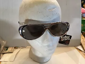 Men's Foster Grant Sunglasses Jeff Gordon Driver Aviators Vintage Chrome wth tag - Picture 1 of 3