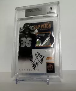 2016 Panini Encased Alex Collins RC Cap Patch BGS 9 07/75 Seahawks - Picture 1 of 2