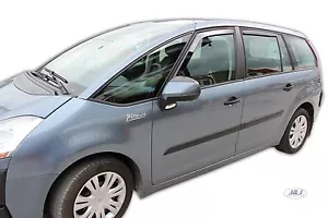 Wind Deflectors Fits Citroen C4 Grand Picasso 2007-2013 4-Pcs Set Tinted Heko - Picture 1 of 9