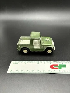 Vintage 1969 Tootsietoy Die Cast Jeep Military Army Vehicle USA Green Truck - Picture 1 of 5