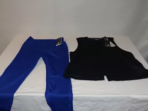 2-PACK Adidas WOMENS SIZE LARGE Leggings Studio Tank Top Yoga Pants LOT - Picture 1 of 6
