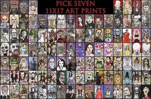 Horror Movie Art 11x17 Poster Prints Signed By Artist Chris Oz Fulton Pick 7! - Picture 1 of 1