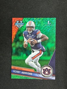 ROBBY ASHFORD 2023 Bowman Chrome University Green Shimmer REF Card 59/99