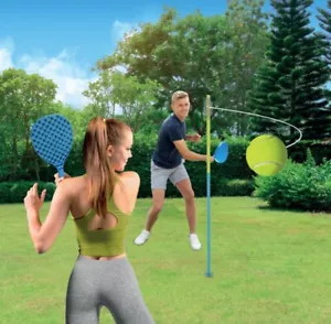 2 PLAYER SWINGBALL GAME ROTOR SPIN SET TENNIS SWING KIDS BALL GARDEN OUTDOOR FUN - Picture 1 of 5