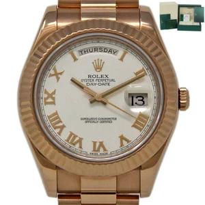 Rolex Day-Date II 218235 President Rose Gold White 2020 Box/Paper/1YrWTY #541-1 - Picture 1 of 5