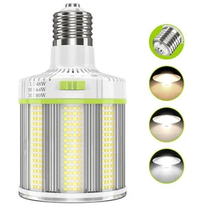 LED Corn Light Bulb 48W/60W/80W Adjustable E39/E40 Mogul Base, 4500K 5000K 5700K - Picture 1 of 18