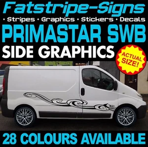 to fit NISSSAN PRIMASTAR SWB GRAPHICS STICKERS STRIPES CAMPER VAN MOTORHOME - Picture 1 of 2