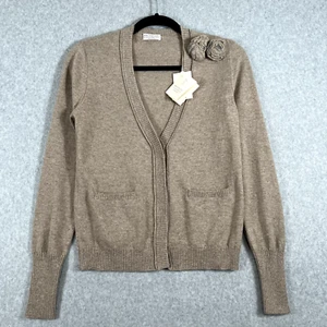 Brunello Cucinelli Kaschmir Cardigan Pullover Damen Größe Medium beige oder hellbraun Neu mit Etikett - Bild 1 von 20