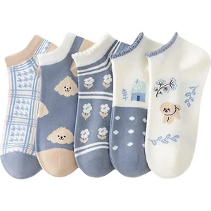 5/10 Pairs Cute Animals Socks for Women Combed Cotton Little Puppy Ankle Sock... - Picture 1 of 7