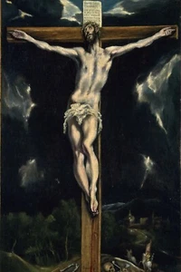 Christ on the Cross Religious Wall Art Print Poster Painting by El Greco A3 A4 - Picture 1 of 6