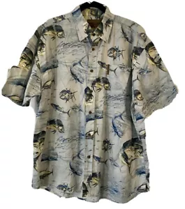 Magellan Sportswear Men’s Button Front Fishing Shirt Short Sleeve Fish Size XL - Picture 1 of 11